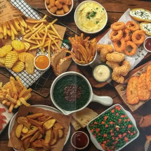 fruits vegetables frozen and french fries